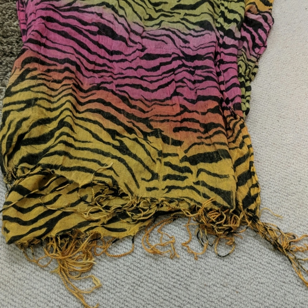 Multicolored Zebra Scarf - Picture 3 of 6